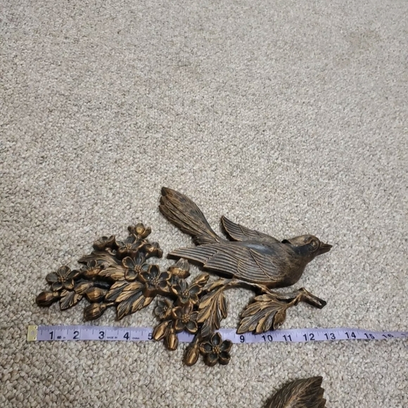 Vintage Dart Coppercraft Guild Bird and Floral Wall Hanging Decor EUC Set Of Two - Picture 8 of 11